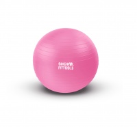 Гимнастический мяч 55 см розовый с насосом